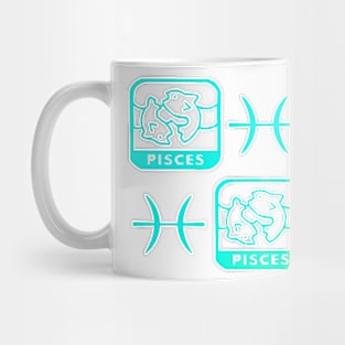 Pisces Birth Sign - Mint Mug